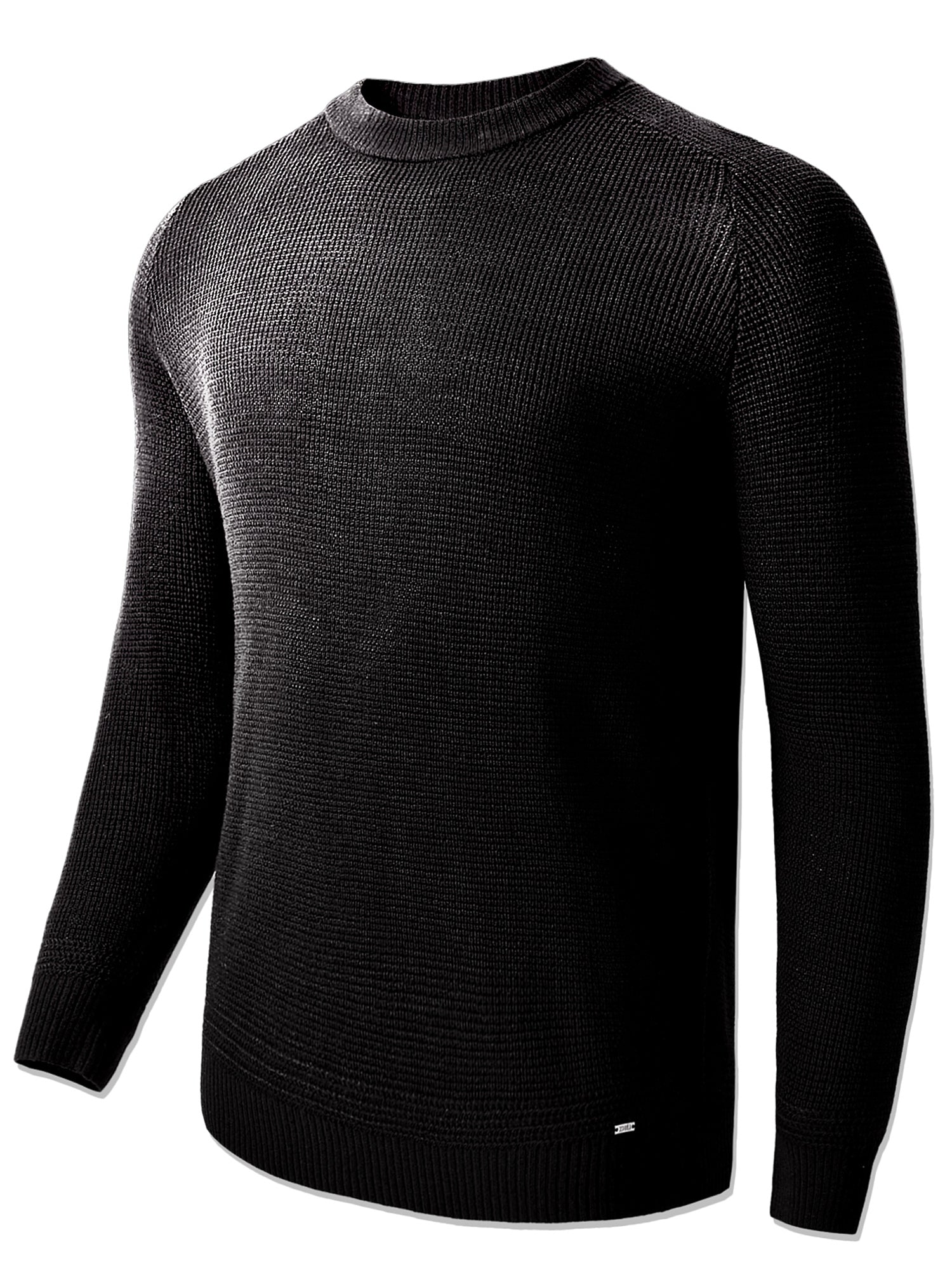 Men's Waffle Knit Crew Neck Cardigan