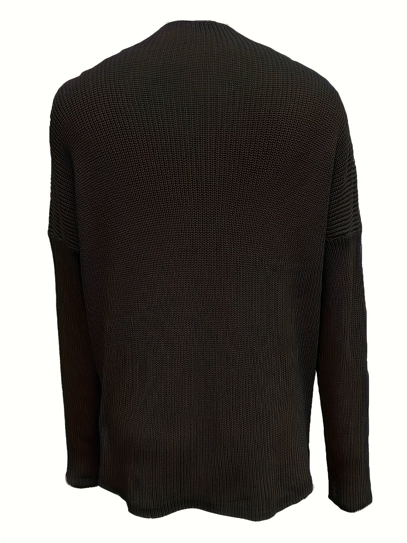 Solid Long Sleeve Round Neck Sweater