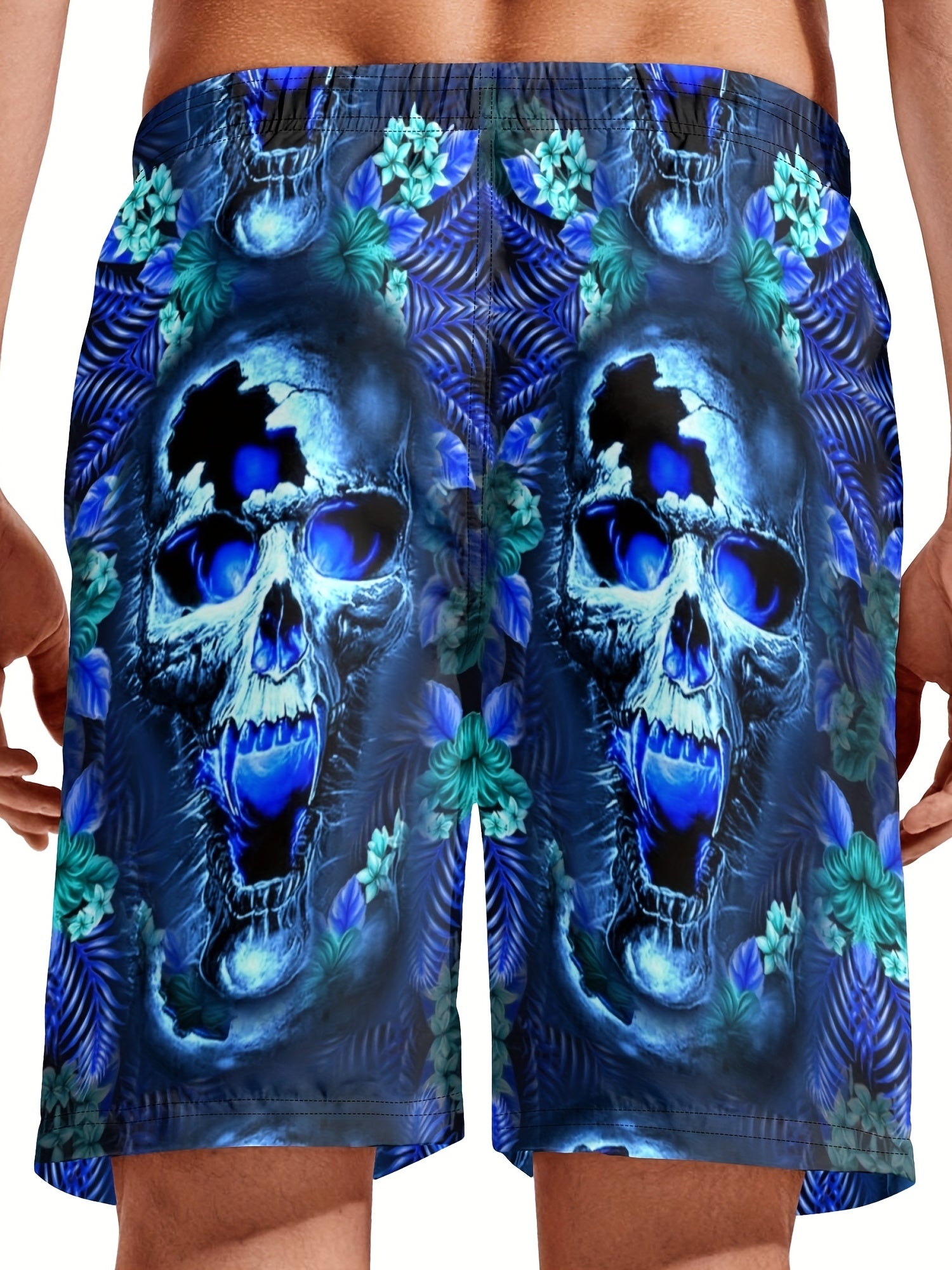 Men's Broken Skulls Shorts with Pockets