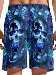 Men's Broken Skulls Shorts with Pockets