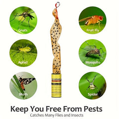 4pcs Fruit Fly Paper Sticky Strips Pest Control Traps Indoor Window Fly Trap