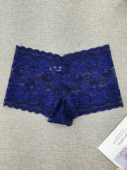 6pcs Lace Boyshort Panties Soft & Comfortable Women's Lingerie