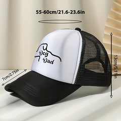 Dog Dad Printed Trucker Hat Mesh Baseball Cap