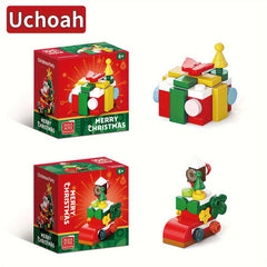 352pcs Christmas Building Blocks Set Santa Reindeer Tree Wreath Snowman