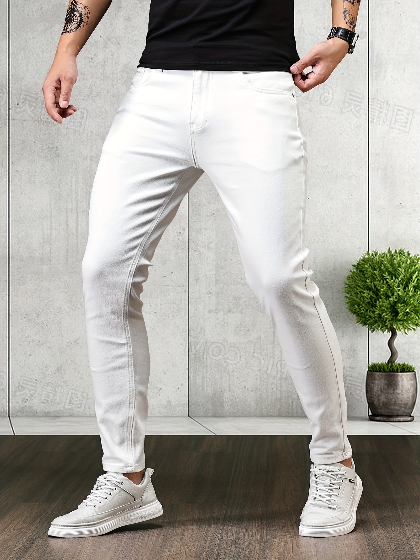 Slim Fit Jeans Men's Casual Street Style Denim Pants