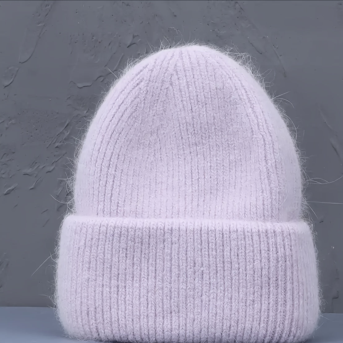 Solid Beanie Hats For Women Men Winter Knitted Warm Hats Sun Protection Hat