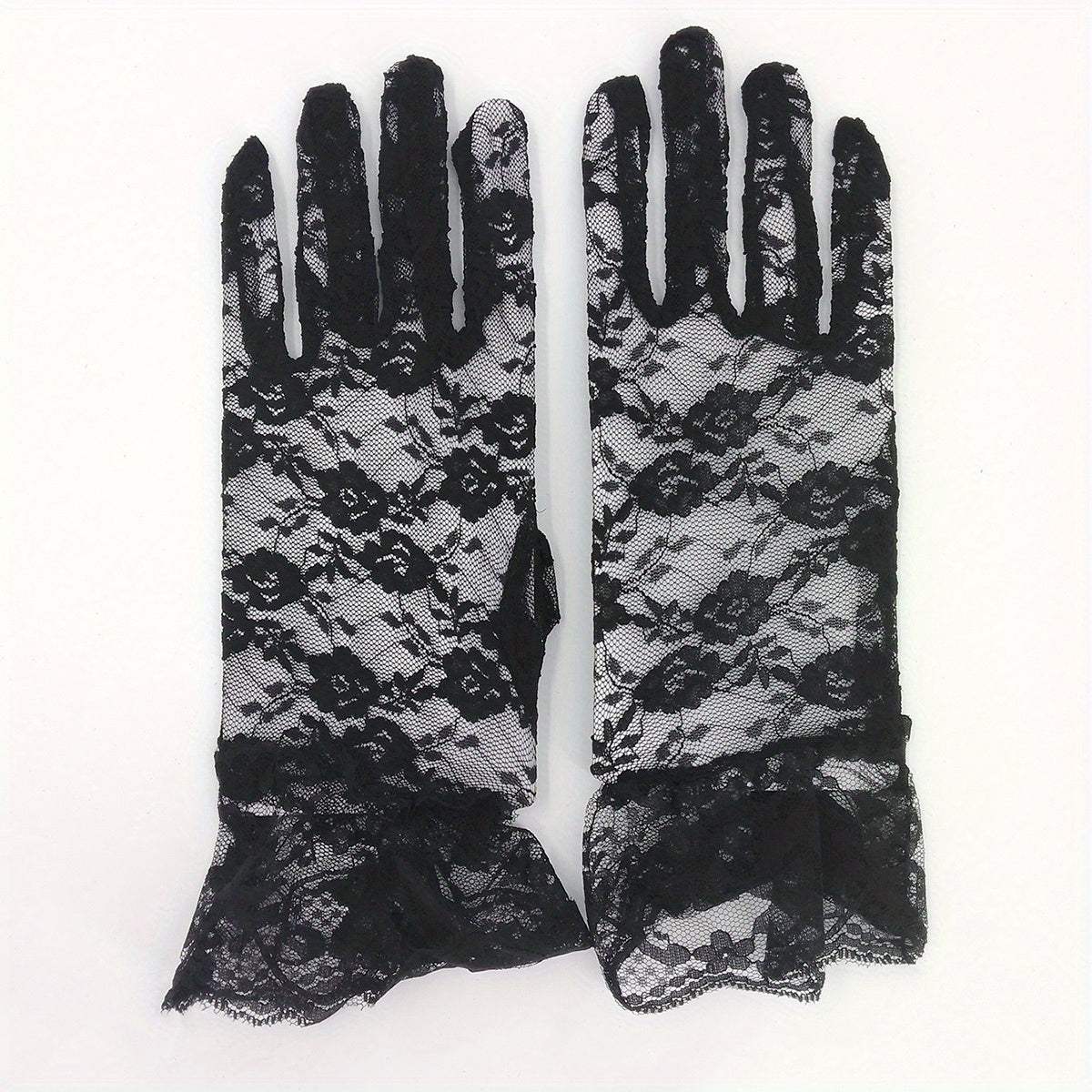 Lace Gloves Short Full Finger Gloves Wedding Evening