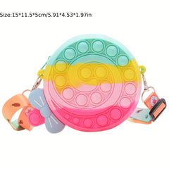 Kids Cartoon Lollipop Silicone Crossbody Bag Toy