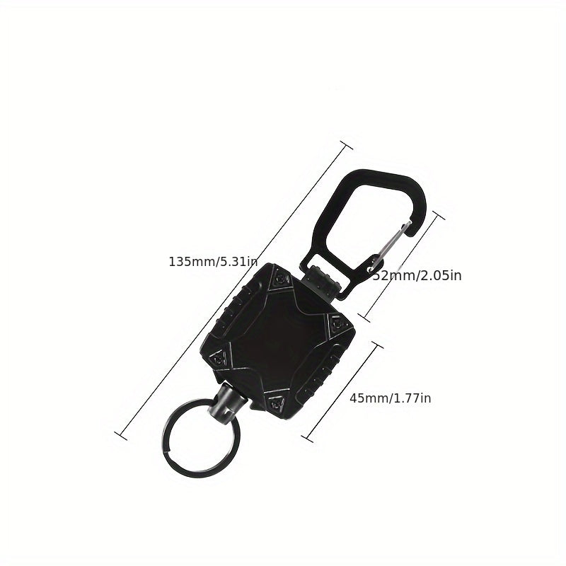 Retractable ID Card Holder Keychain for Outdoor Activities