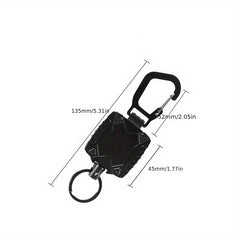 Retractable ID Card Holder Keychain for Outdoor Activities