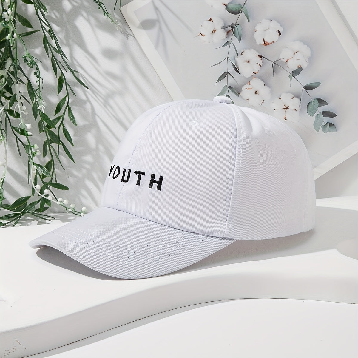 Youth Letter Embroidery Baseball Cap Outdoor Sunshade Breathable Duck Tongue Cap