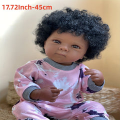 Realistic Dark Skin Bettie Reborn Doll, Rooted Hair, Soft Vinyl, Play & Display