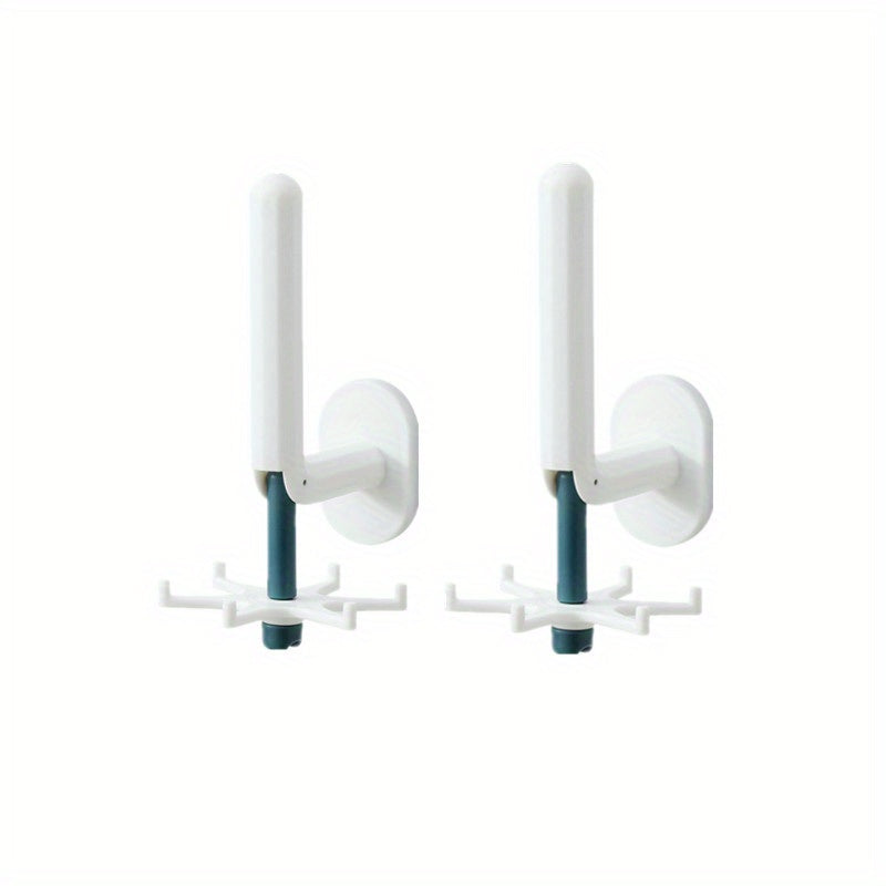 360 Rotating Hook with Sticky Punching Wall Mount
