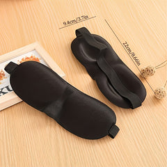 Smooth Solid Sleep Eye Mask 3D Contoured Soft Blindfold with Adjustable Strap