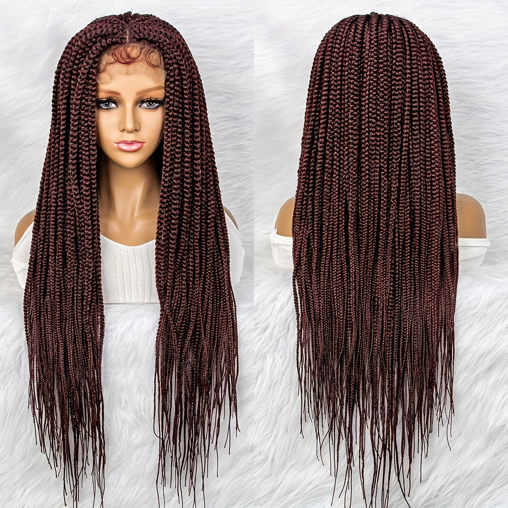 Long Braided Wig 4 4 Lace Front Twist Braid Wigs for Women Girls