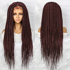 Long Braided Wig 4 4 Lace Front Twist Braid Wigs for Women Girls
