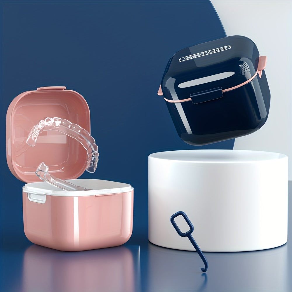 Portable Denture Cups Teeth Storage Box for Travel