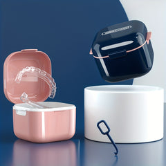 Portable Denture Cups Teeth Storage Box for Travel