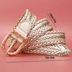 Girls Braided Belt Decorative Pants Dress Belt