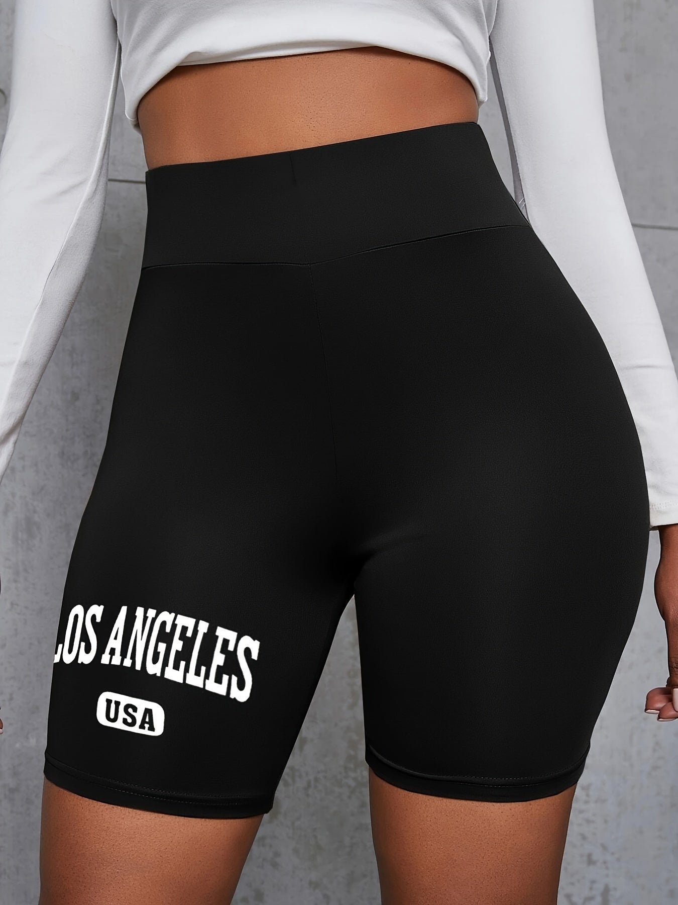 Los Angeles Print Short Leggings for Women