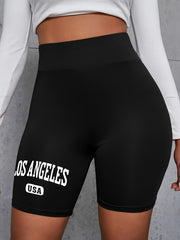 Los Angeles Print Short Leggings for Women