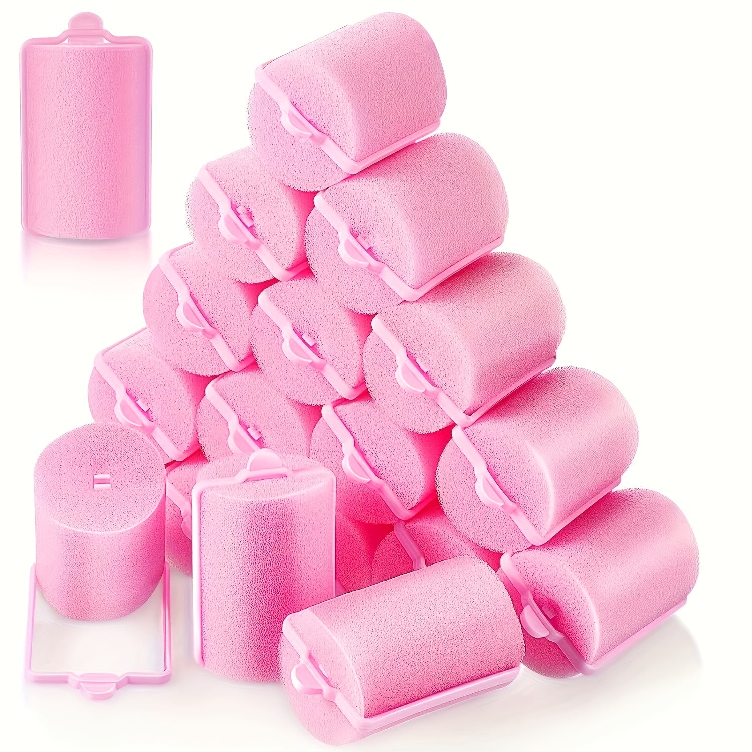 18pcs Large Soft Foam Hair Rollers for Hair Styling, 4.0cm Size