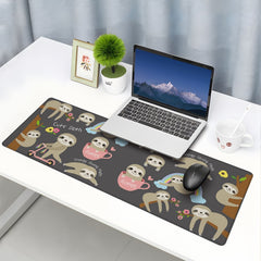 Sloth Rectangular Desk Pad Mouse Pad 11.8x31.5in