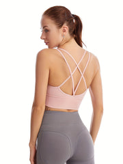 Criss Cross Back Medium Stretch Bra