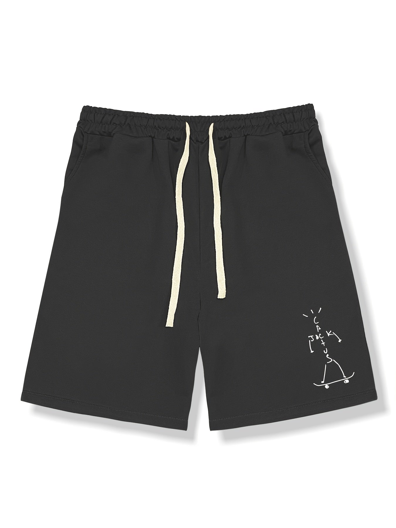 Men's Sportswear Drawstring Active Shorts Alphabets Skateboard