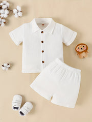 Baby Boys Summer Casual Shirt Shorts Set