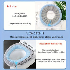 Thickened Knitted Toilet Seat Cushion Universal Handle Toilet Cover