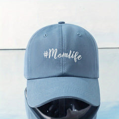 MOMLIFE Ponytail Baseball Cap Vintage Washed Distressed Twill Hat