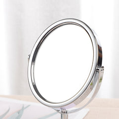 Small Table Mirror Makeup Mirror PU Rotatable Single Sided Mirror