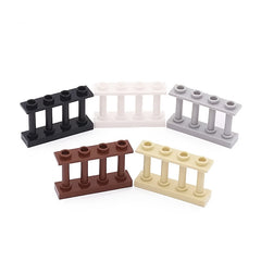 9pcs 1x4 ABS Bricks Balustrade Accessories Grey Coffee Durable