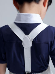 Summer Boy's Gentleman Style Suit Set with Bow Tie