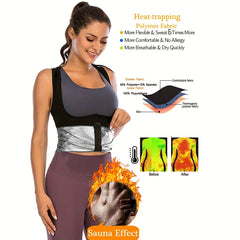 Women's Sweat Vest Sauna Session Shaun Shirt Zipper