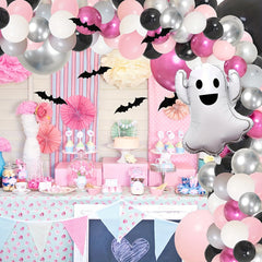 Pink Ghost Halloween Balloon Set for Girls Party Decoration