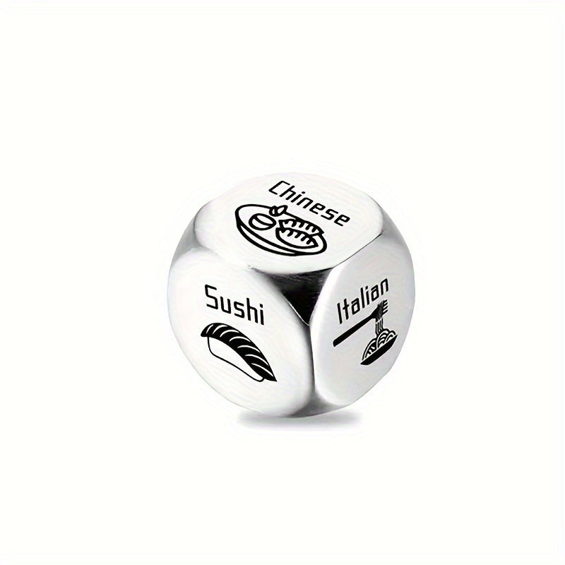 Stainless Steel Food Decision Dice for Funny Board Game
