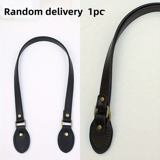 1pc DIY PU Leather Porous Threading Bag Handle