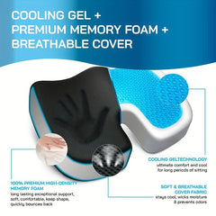 Memory Foam Office Chair Cushion Non Slip Pain Relief Pad