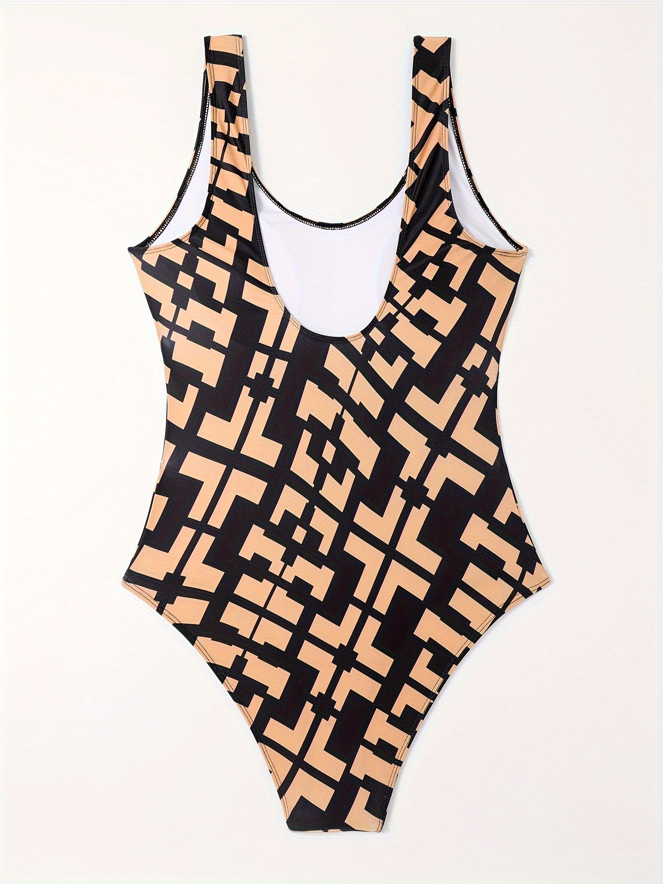 Geo Print Tummy Control One Piece Swimsuit