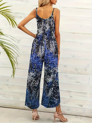 Boho Tie Dye Wide Leg Cami Jumpsuit for Women