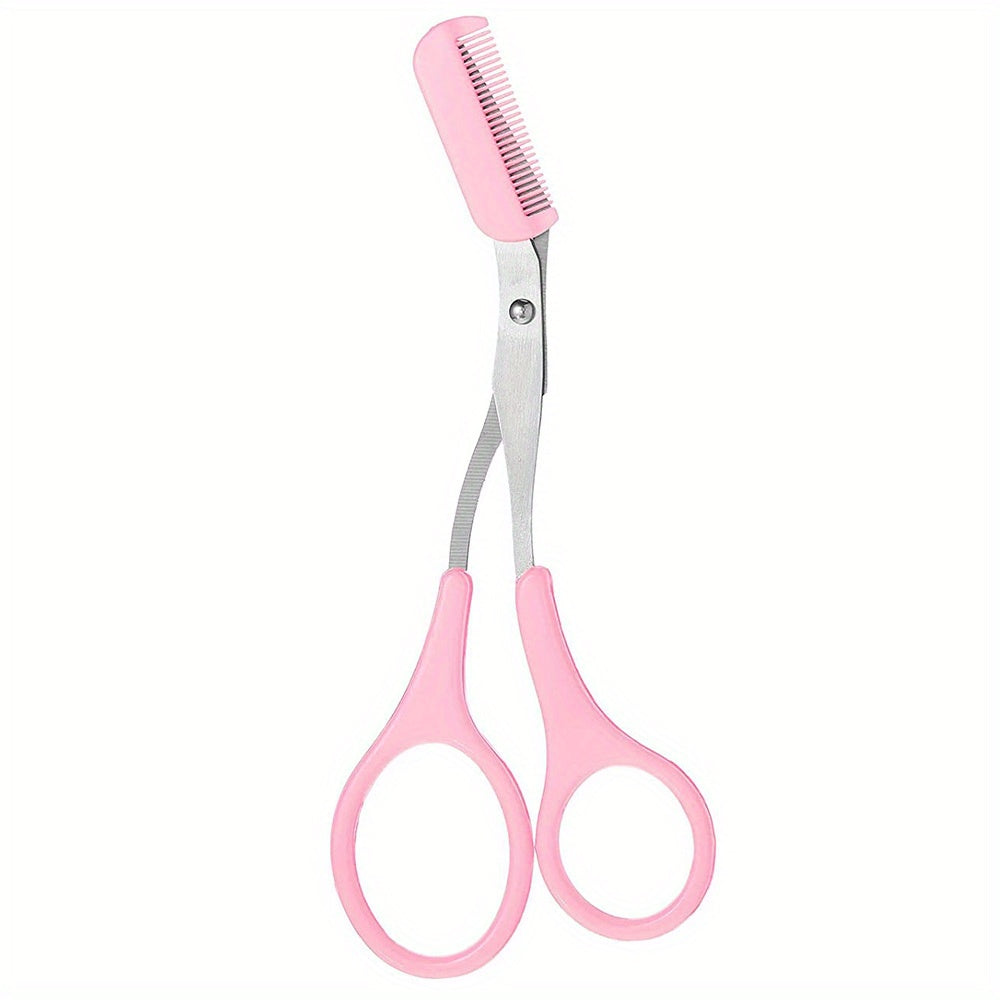 2pcs Stainless Steel Eyebrow Trimmer with Comb - Hair Removal and Shaping