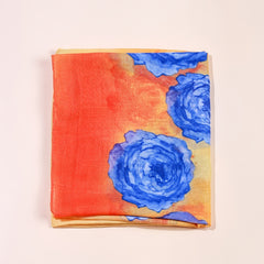 Vintage Flower Print Scarf Multi Long Neck Shawl Thin Head Wrap