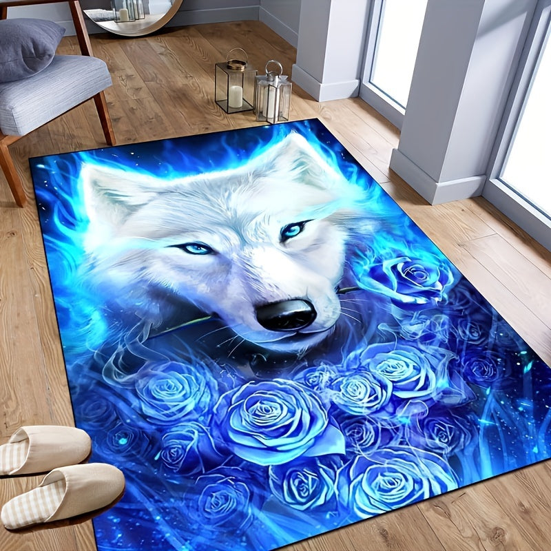 Flower Animal Wolf Carpet Living Room Bedroom Door Mat Non-slip