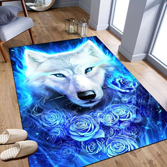 Flower Animal Wolf Carpet Living Room Bedroom Door Mat Non-slip