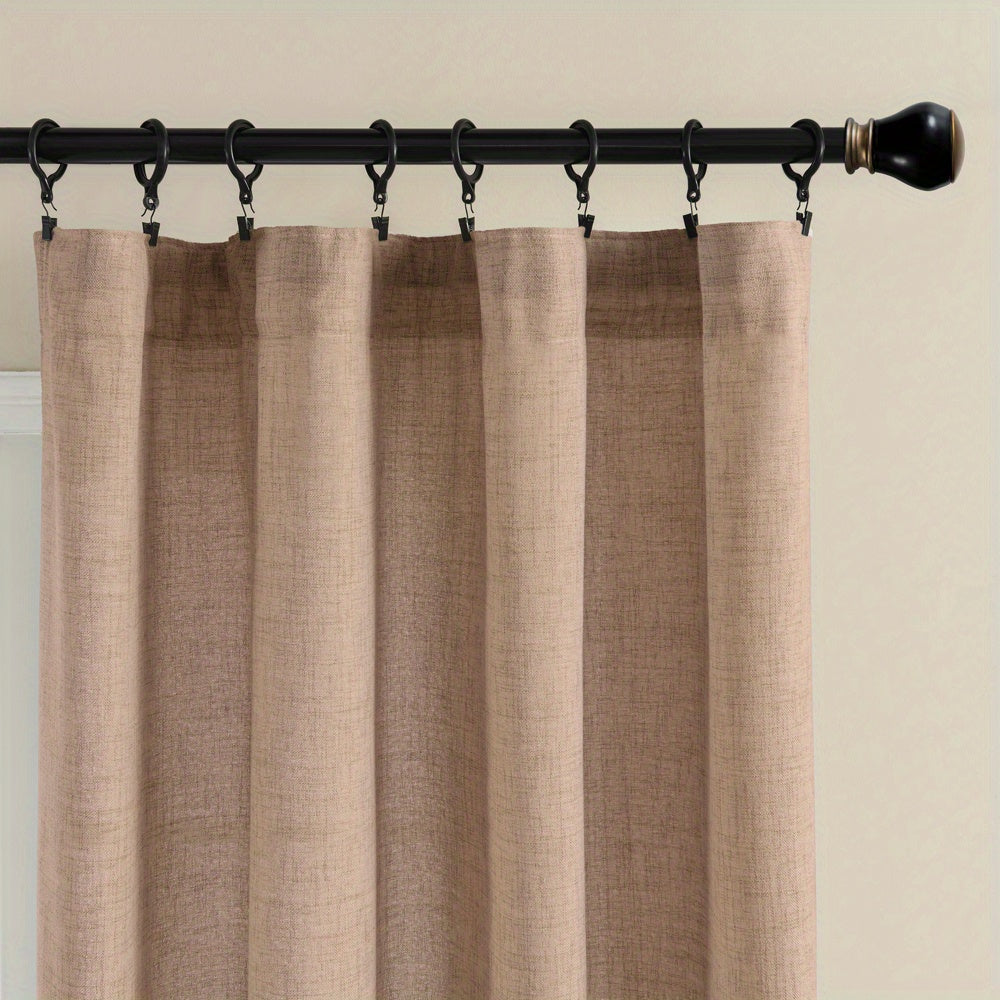 Cotton Linen Curtain with Rod Pocket for Living Room Bedroom Home Decor