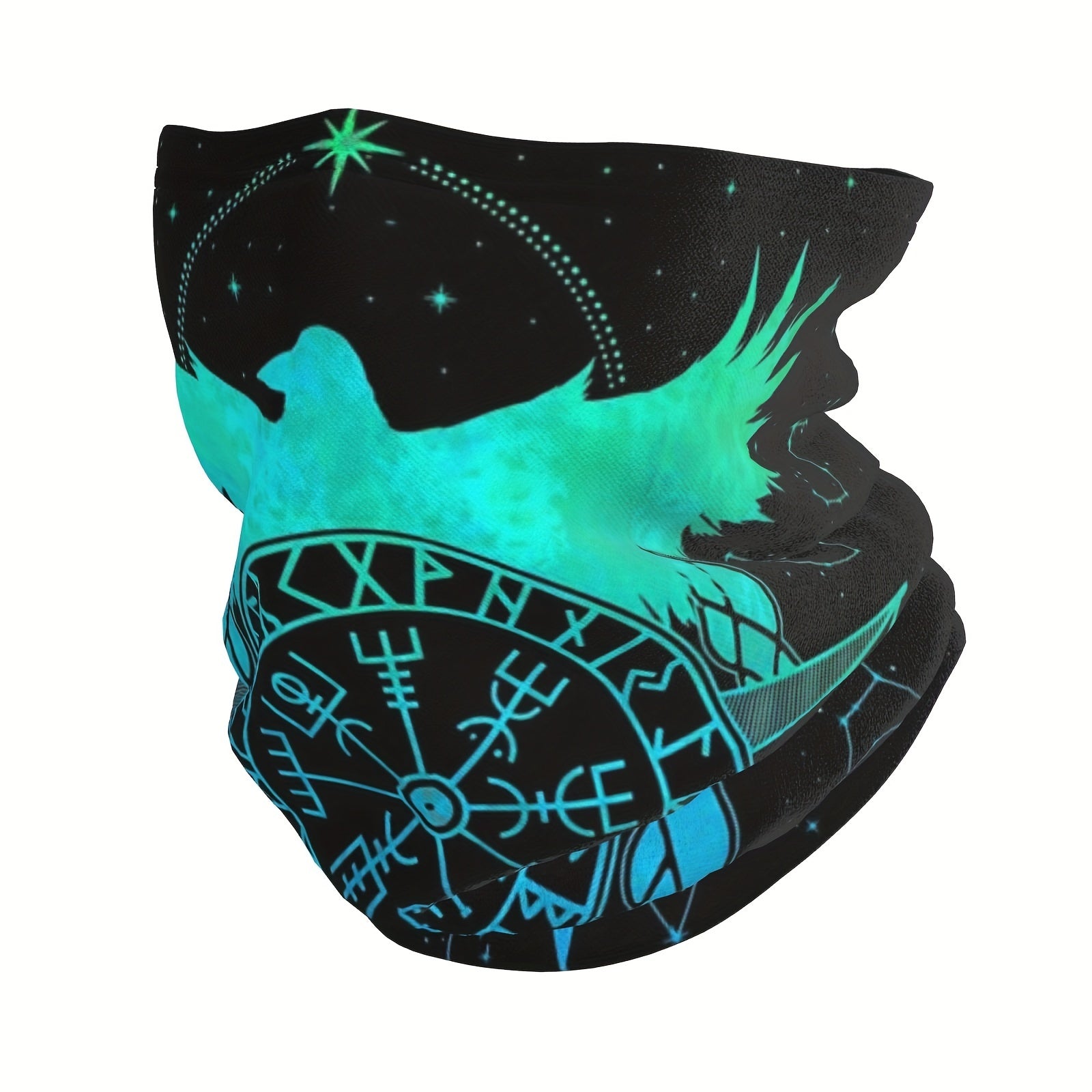 Viking Motocross Bandana Neck Gaiter Printed Fate Vegvisir Face Scarf Headwear