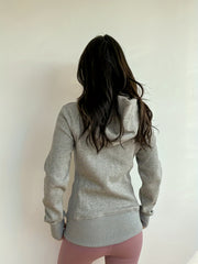 Women's Hooded Slim Fit Sports Jacket with Thumb Hole