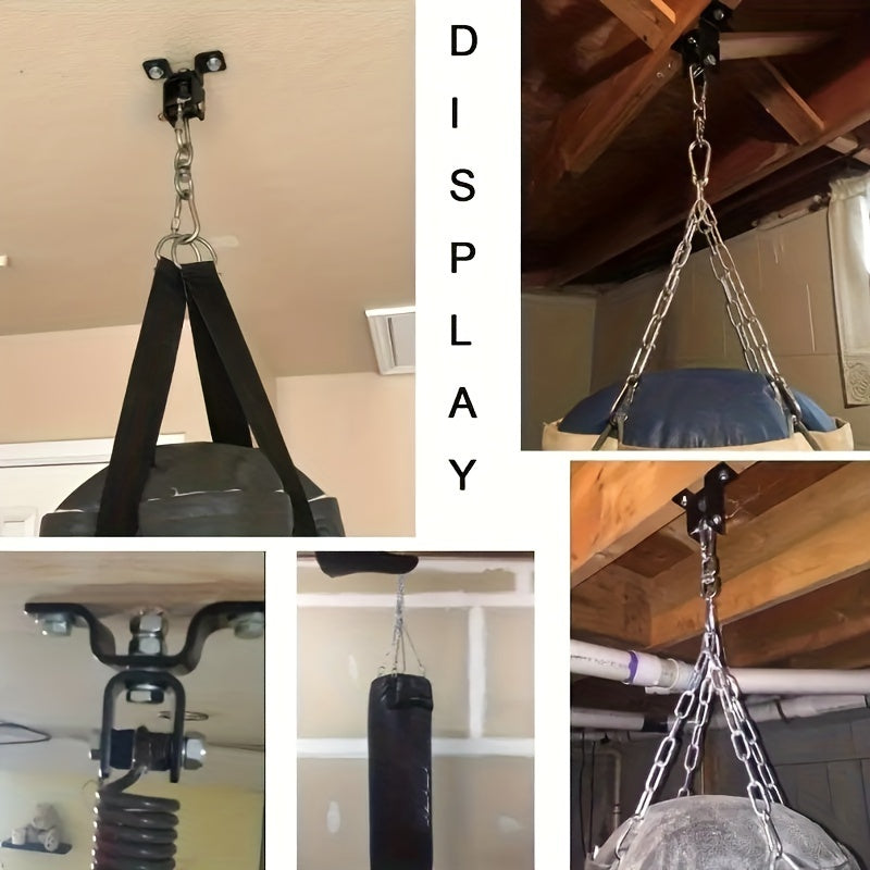 360 Rotating Boxing SandBag Holder with Fixed Buckle and Hanging Hook